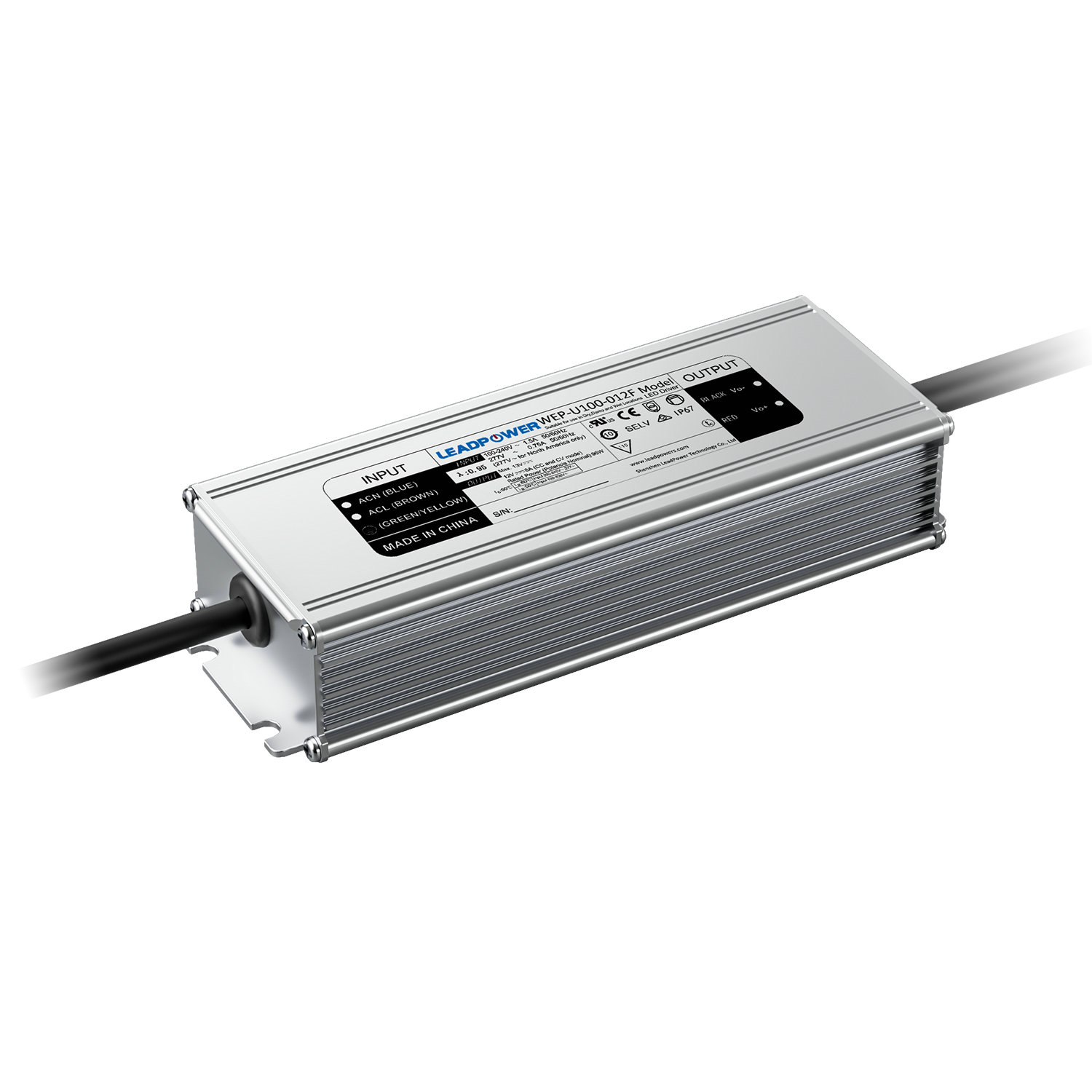 WEP-U100-012F Waterproof LED Power Supply