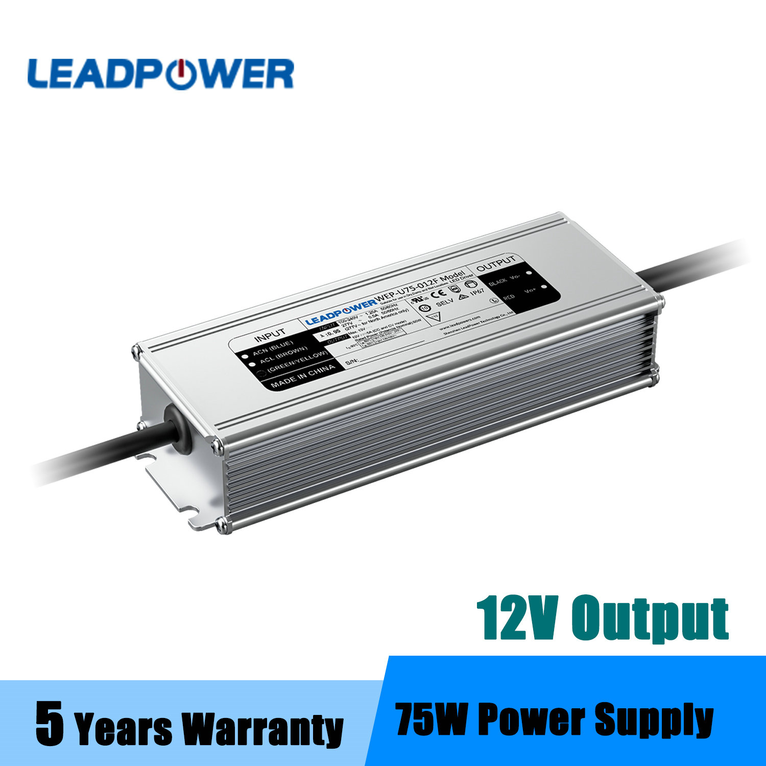 WEP-U75-012F Waterproof LED Power Supply