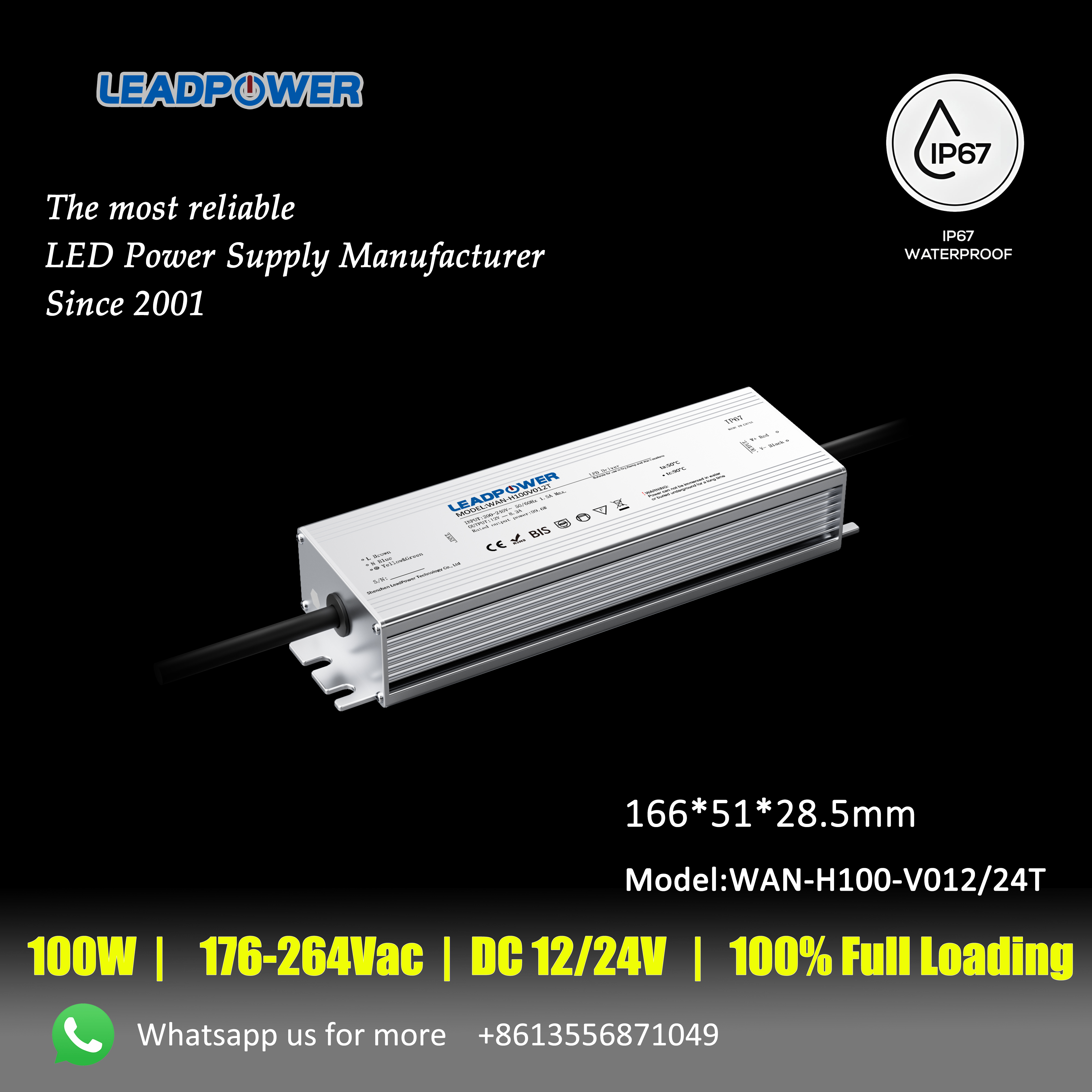 WAN-H100 LED Waterproof Power Supply