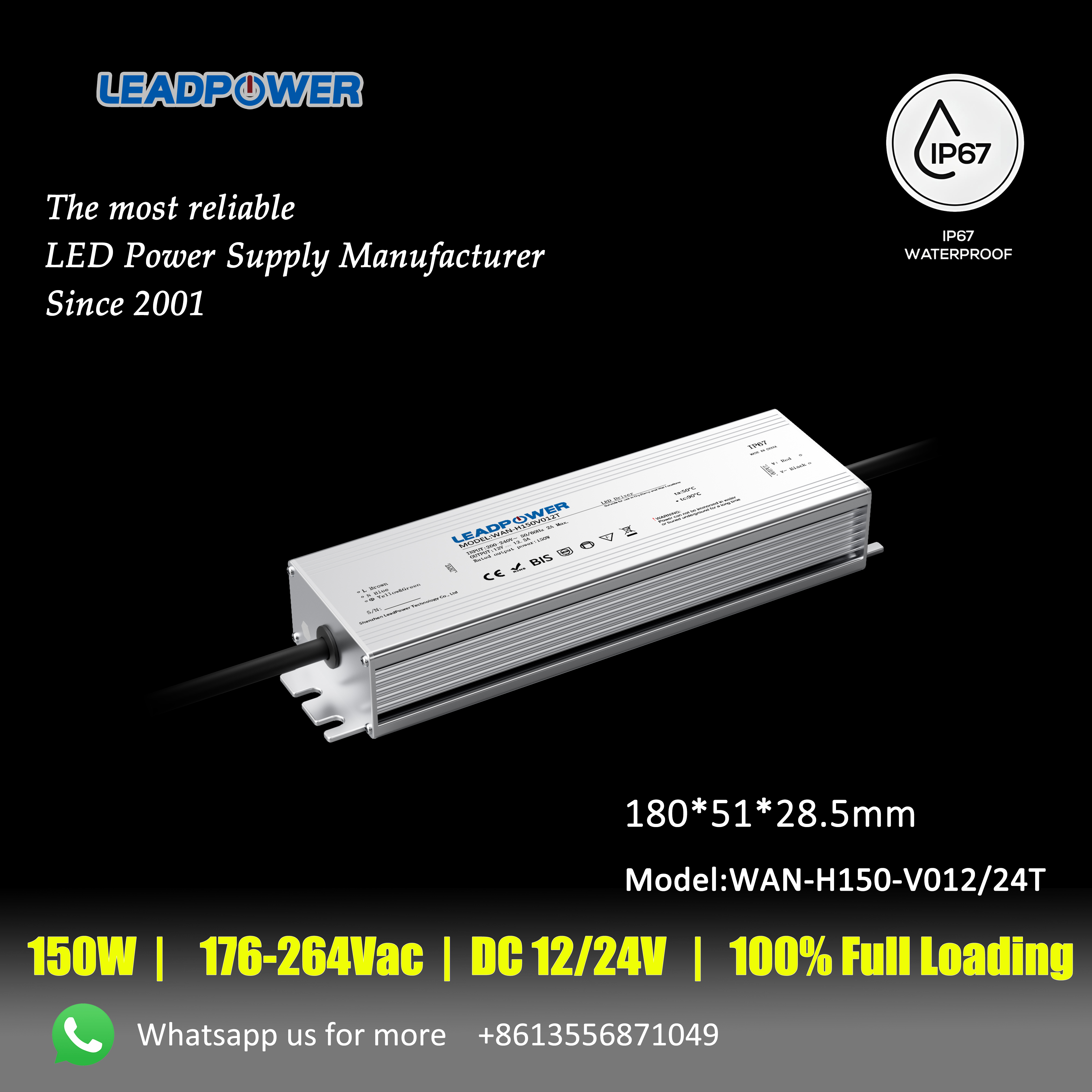 WAN-H150 LED Waterproof Power Supply