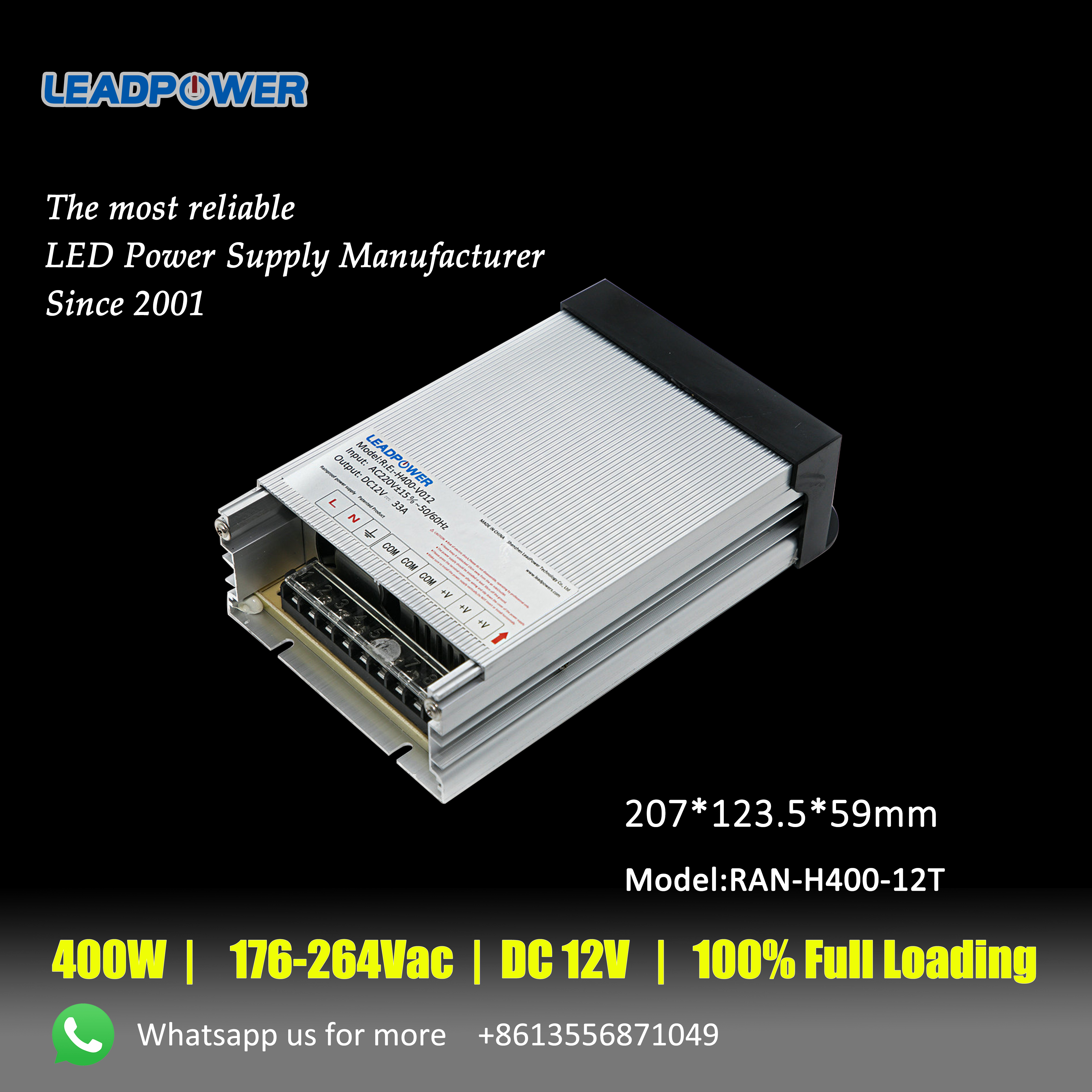 RAN-H400 Series Rainproof LED Power Supply